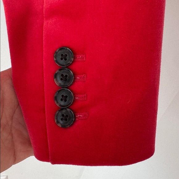 J Crew Cropped double-breasted blazer in stretch velvet Size 4 - Picture 6 of 9